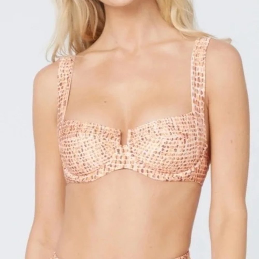 l*space Camellia Underwire Bikini Swim Top in Wild‎ Bunch XL $114